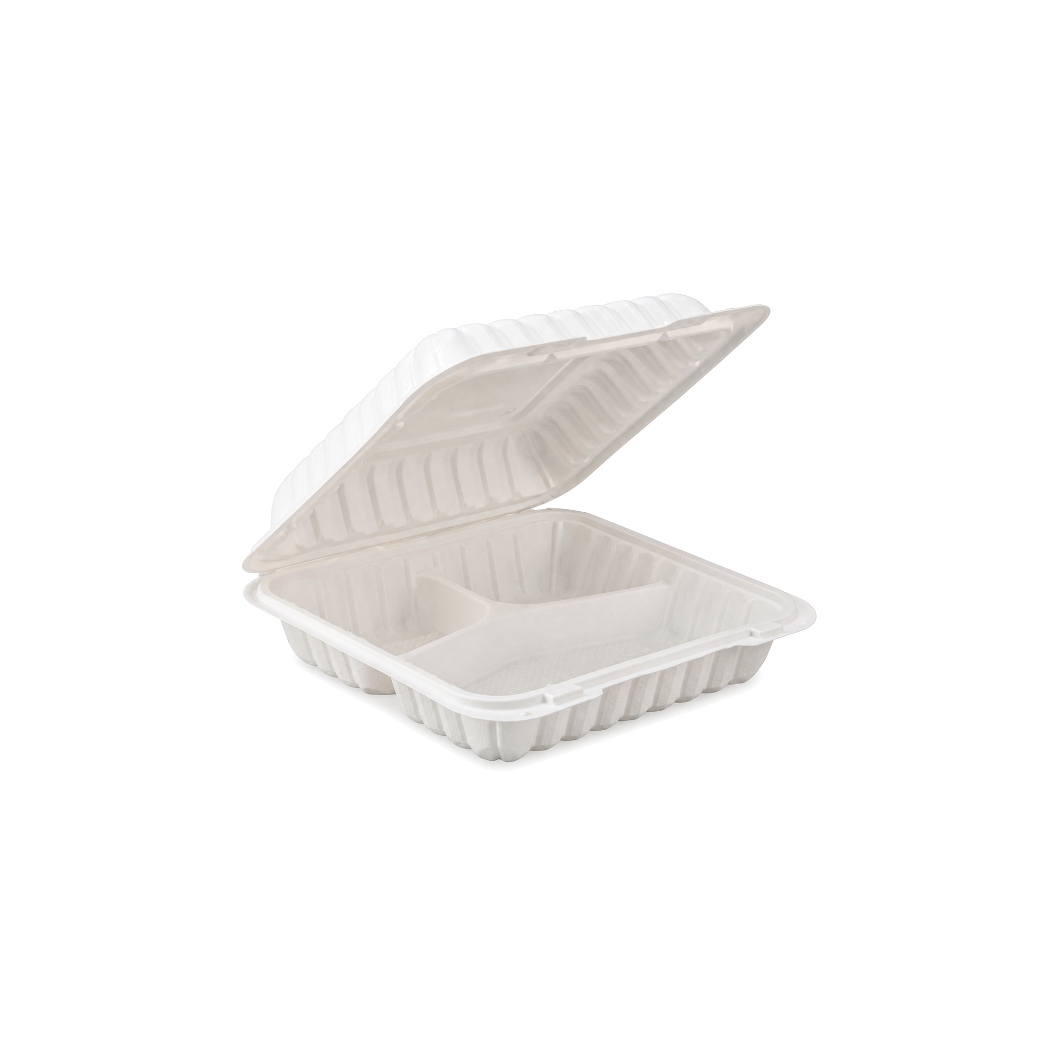 9 in 3-compartment hinged container