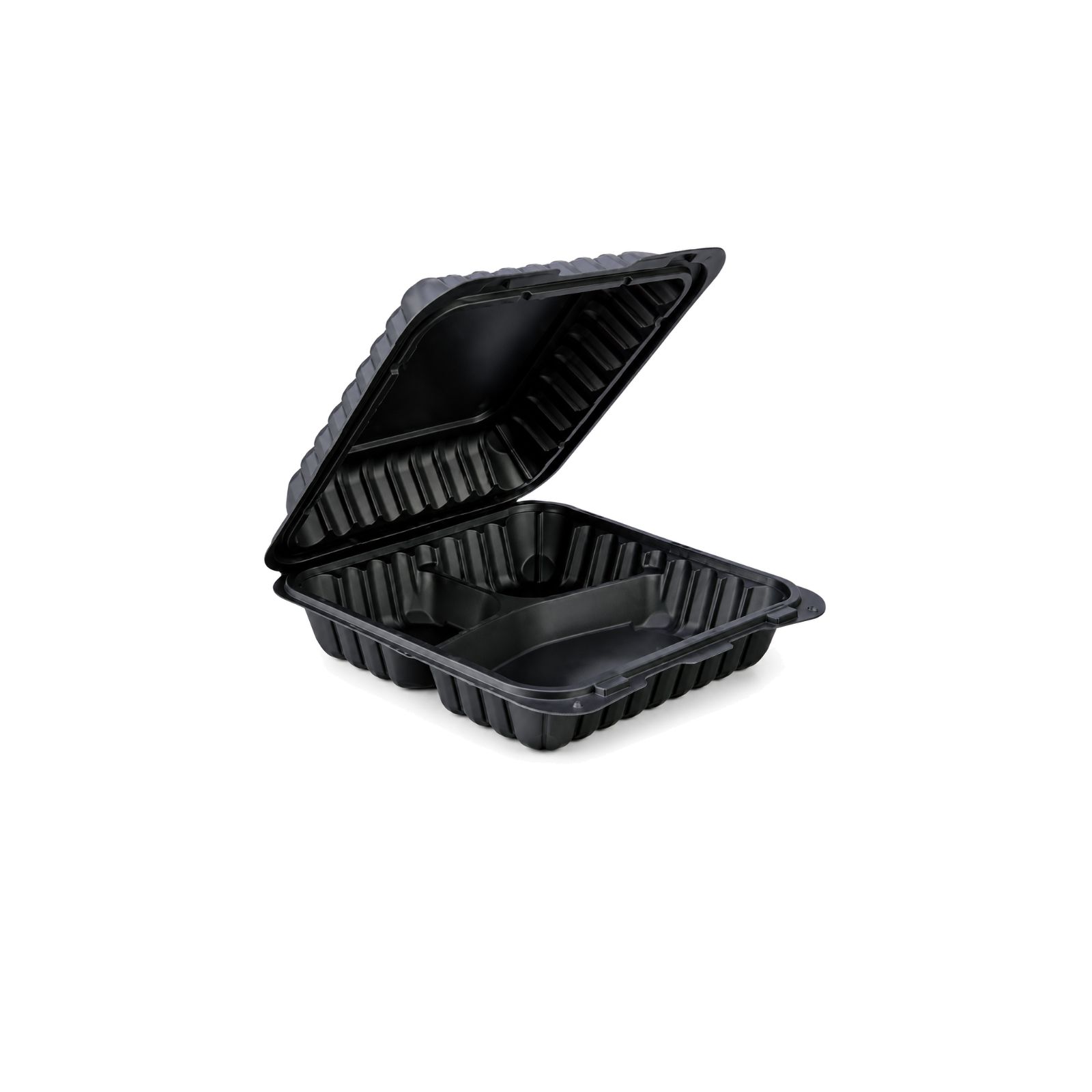 9 in 3-compartment hinged container